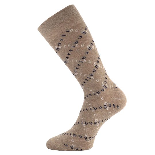 Bugatti pánské ponožky 2 páry béžové s nápisem 6364