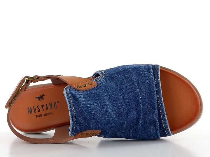 Mustang sandály s plným nártem jeansblau 1388-808-841