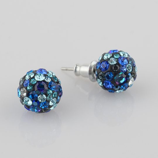 Súprava náhrdelník s náušnicami gulička modrá Preciosa