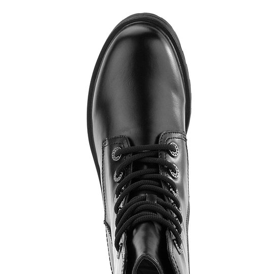 Tamaris čierna členková obuv na vysokej platforme 1-25834-27