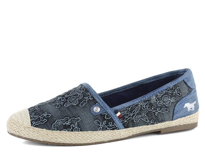 Mustang espadrilky metalické Navy 1310-202