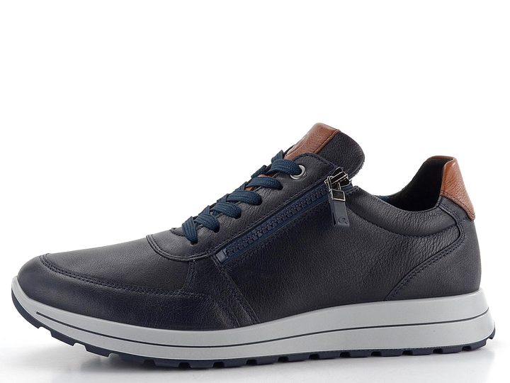 Ara širší pánské tenisky kožené Matteo Blau/Cognac 11-24501-12