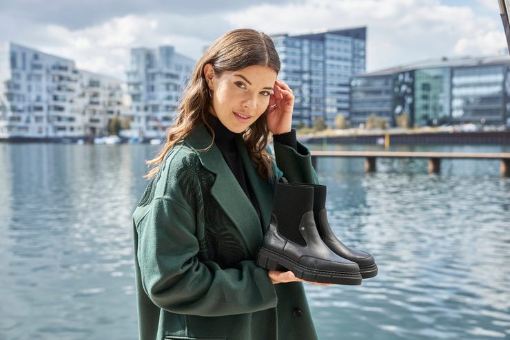 Rieker dámský kotník s pružným lemem černý M3872-00