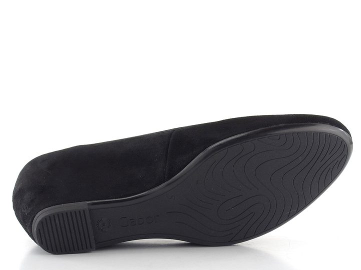 Gabor semišové lodičky na kline čierne 05.360.17