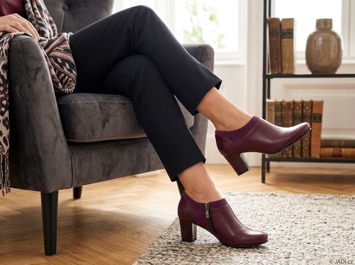 Barton dámske elegantné poltopánky na podpätku merlot 13.22