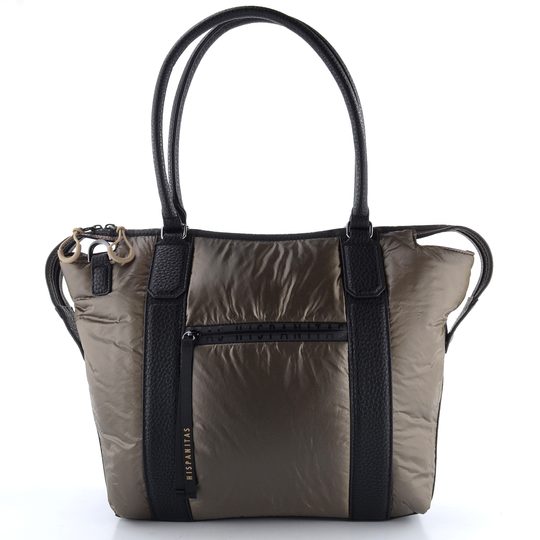Hispanitas velká nylonová shopper kabelka topo/black BI254152