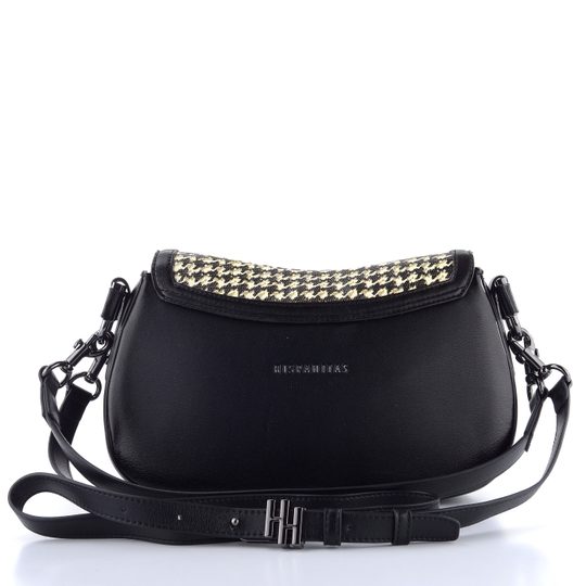 Hispanitas luxusná kabelka so vzorovanou klopou black/white BI254150