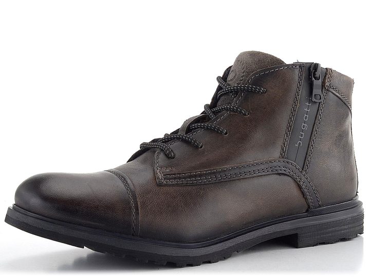 Bugatti šněrovací kotník se zipem Dark Grey 321-A0U3L-3500