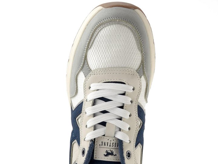 Mustang pánske šnurovacie tenisky grey/white/navy 26M0291004