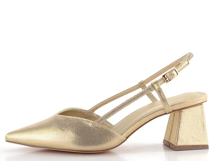 Menbur společenské lodičky s volnou patou Oro/Gold 25672