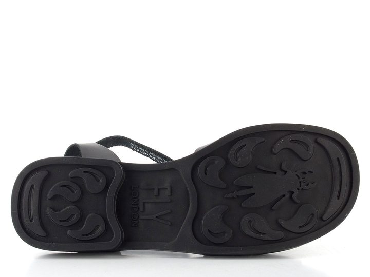 Fly London sandály s plnou špičkou black P145409000