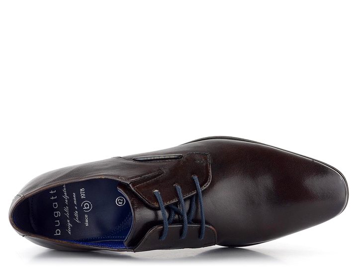 Bugatti elegantní tmavě hnědé polobotky 312-A311K-4100