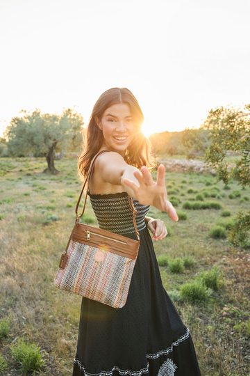 Rieker crossbody kabelka Multi/Cognac H1519-90