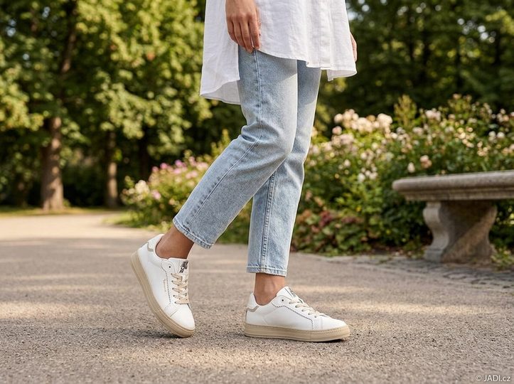 Tamaris tenisky na platformě white leather 1-23730-47
