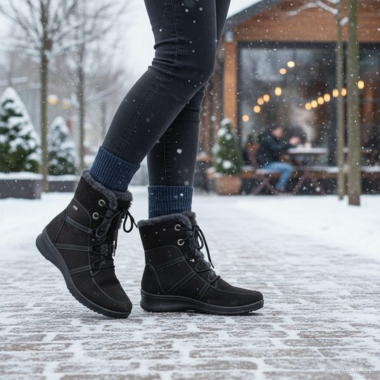 Ara širší textilní kotník s Gore-Tex Schwarz/Graphit München 12-48554-65