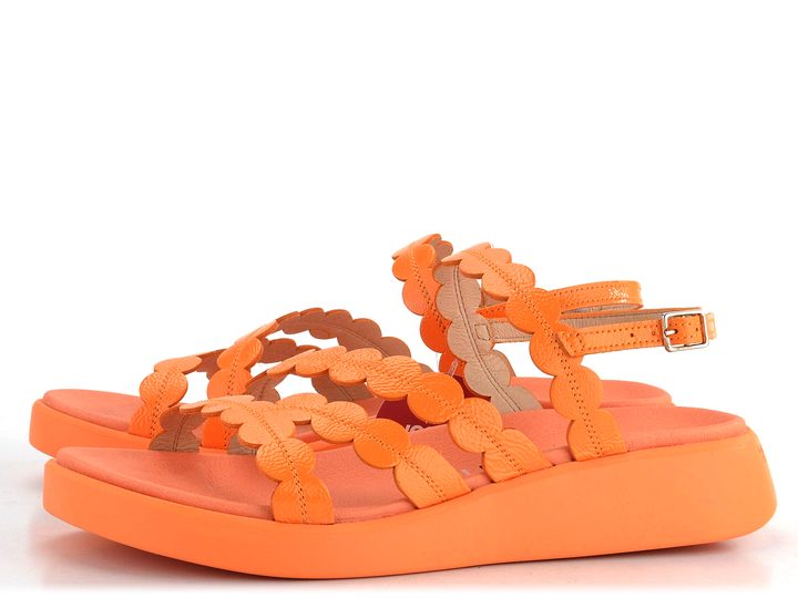 Wonders sandále na platforme lakované Apricot C-6531