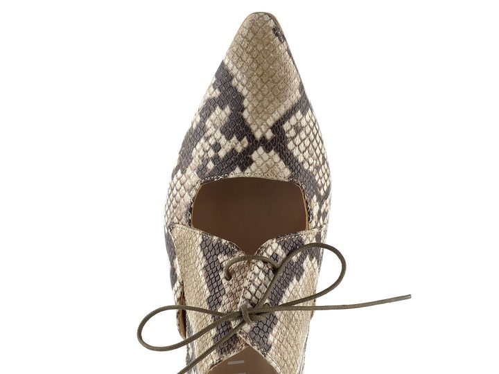 Hispanitas otevřené šněrovací polobotky na podpatku Taupe HV253858