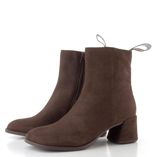 Camper elegantní kotník na podpatku Kora dark brown K400798-002