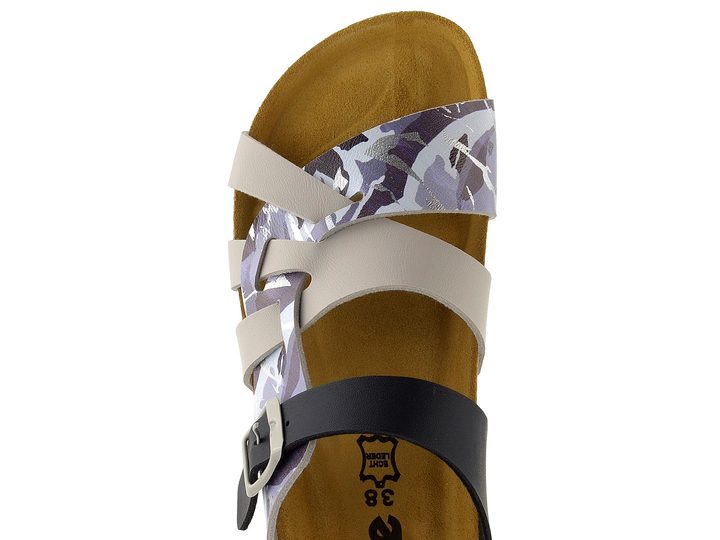 BIO Life fuzbetové pantofle béžová/černá/šedá 0004.1158 Valeria/929