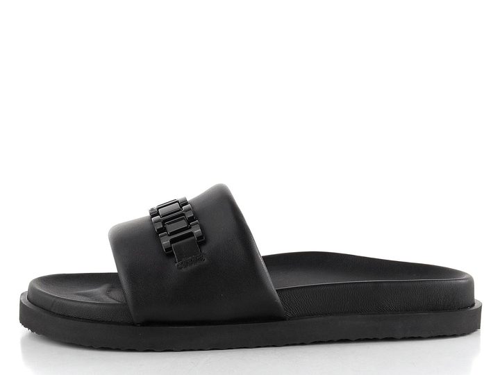 Högl šľapky ozdobené retiazkou Black 9-100810