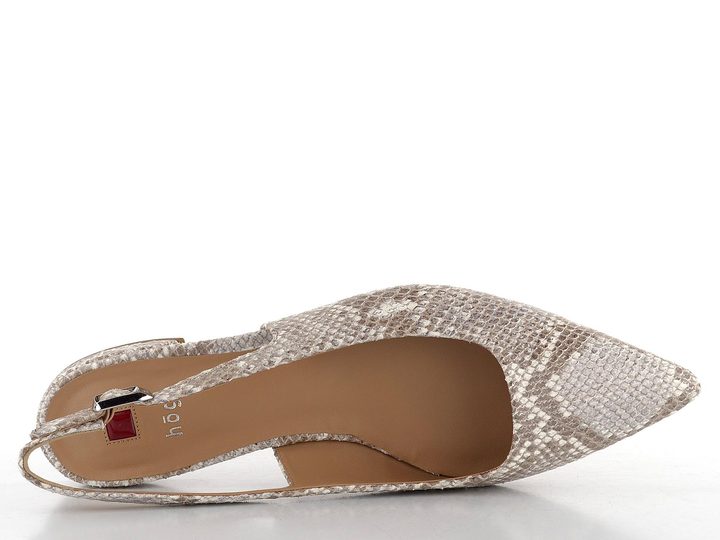 Högl hadinkové baleríny s volnou patou Taupe Multi  9-101907