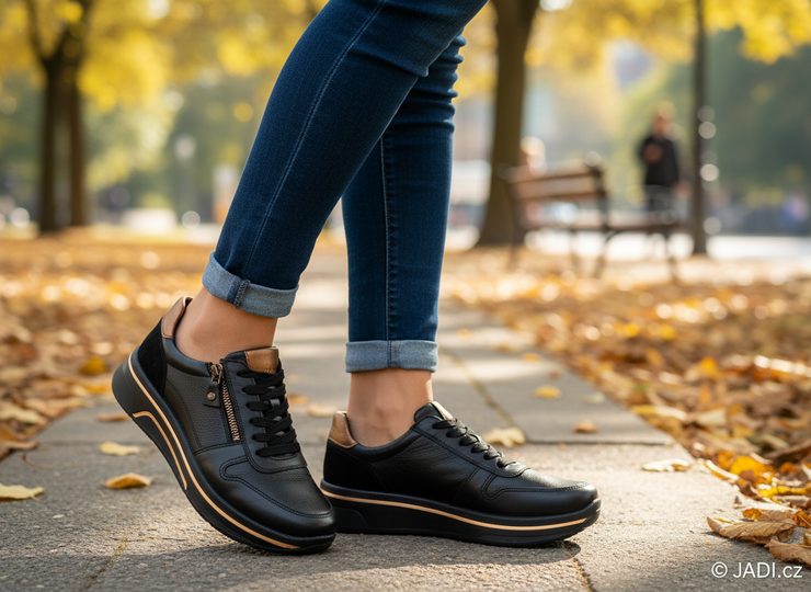 Ara širší tenisky Sapporo Schwarz/Marrone 12-27540-01