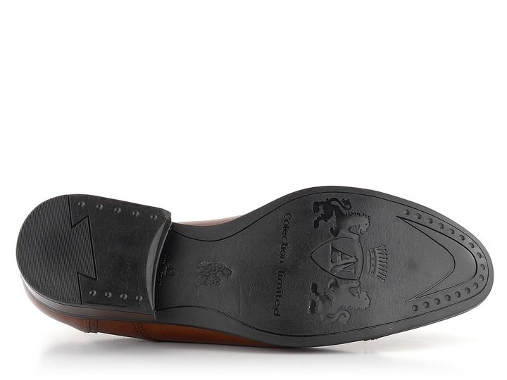 Barton celokožené hnědé polobotky 50419