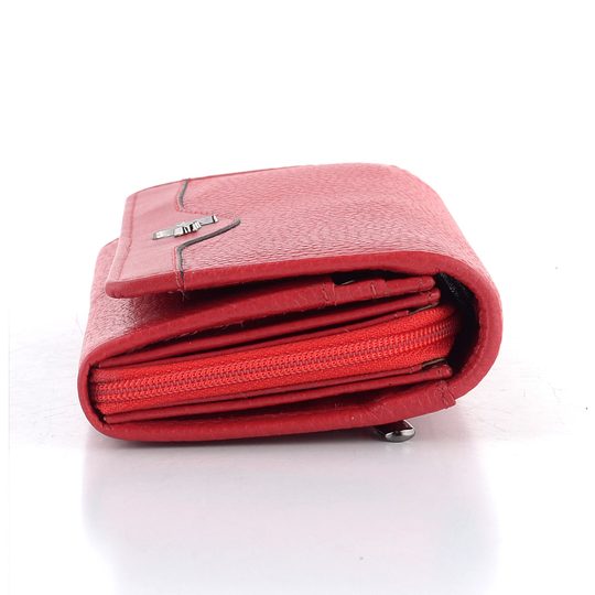 Kožená dámská peněženka velká červená LG720