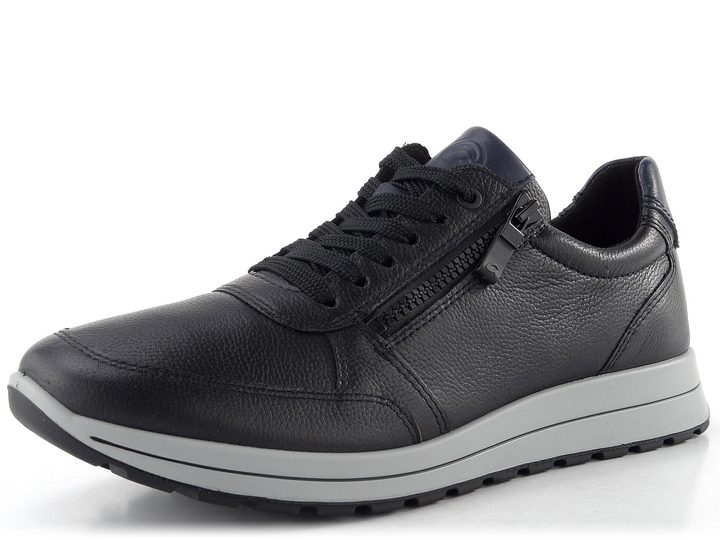 Ara širší pánské tenisky kožené Matteo Schwarz/Blau 11-24501-11