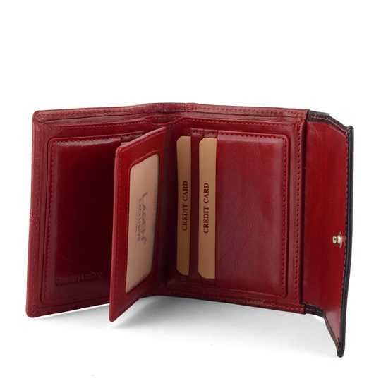 Dámská kožená peněženka červená/černá BLC/4391/419-Red/Black