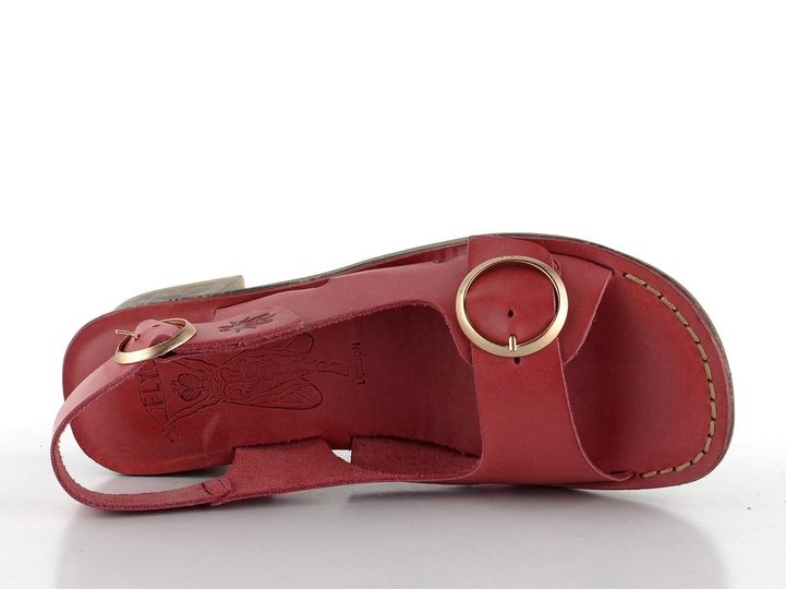 Fly London sandály na podpatku červené P145237004