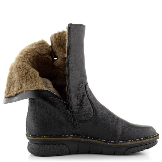 Rieker vyšší kotník se zipem černý 73350-00