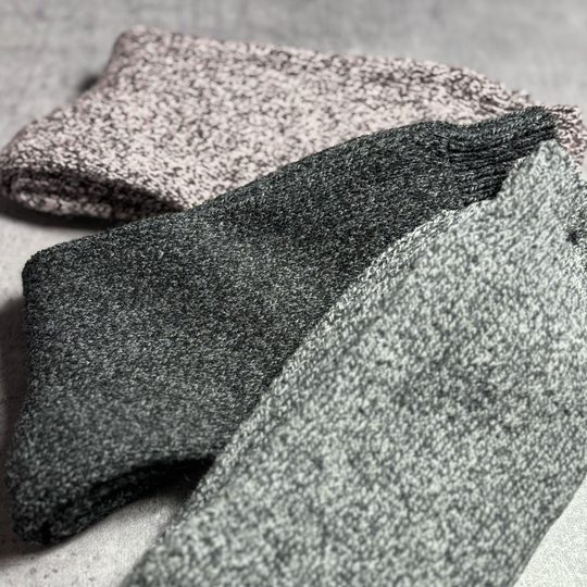 Pánské extra teplé ponožky s vlnou 3 páry šedá/antracit/hnědá 20550