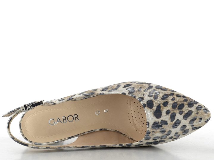 Gabor metalické lodičky se vzorem a volnou patou bianco 82.260.91