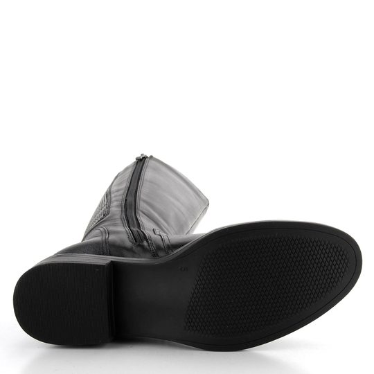 Caprice černé kozačky XL Shaft Black Comb 9-25523-41