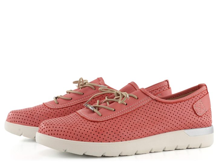 Looke perforované šněrovací polobotky Madie coral L0674_25