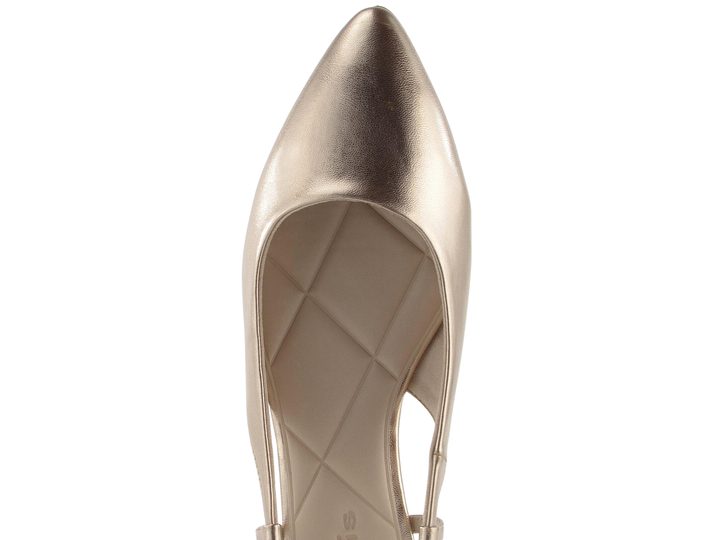 Tamaris elegantní baleríny s volnou patou Light Gold 1-29402-20