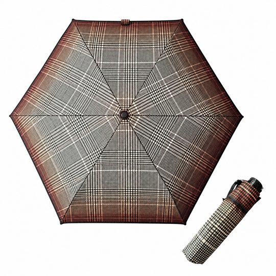Doppler dámský skládací deštník Fiber Havanna Milito hnědý 722365ML03