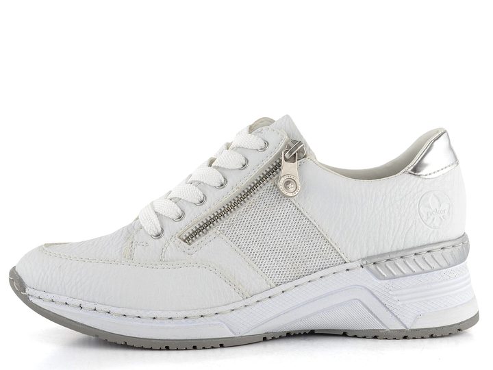 Rieker bílé polobotky na klínové podešvi N4322-80