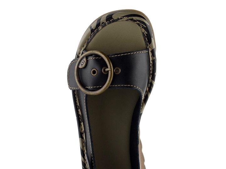 Fly London černé kožené sandály Tram P500723000