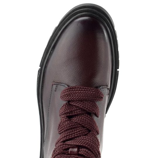 TT.BAGATT kožený kotník na platformě vínový D31-AUJ31-1069