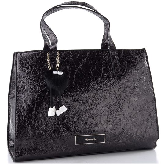 Tamaris metalická kabelka do ruky i cez rameno Gilla black 34013