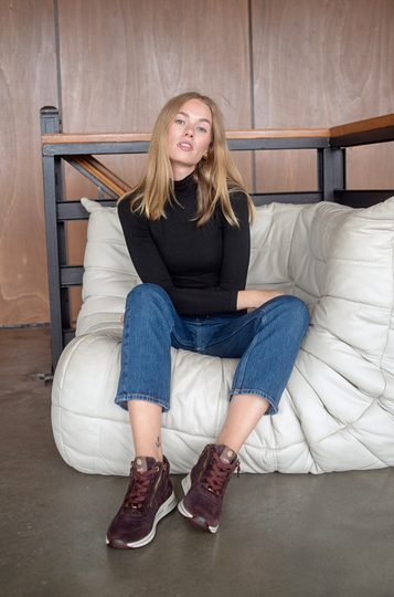 Ara širšia semišová členková obuv Osaka Amarone 12-24808-97