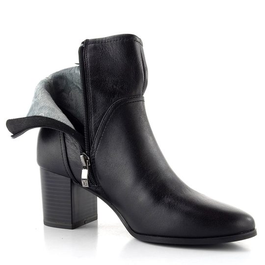 Caprice kotník na podpatku černý 9-25306-45-022