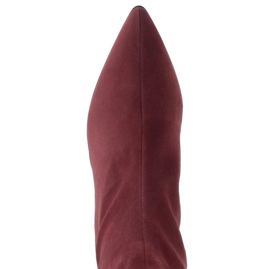 Högl elegantní semišový kotník na podpatku cabernet  0-104712-4400