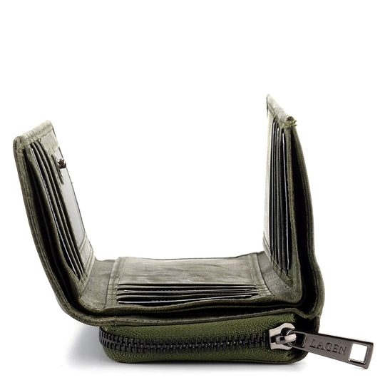 Dámska peňaženka tieňovaná tm.zelená LG-2163