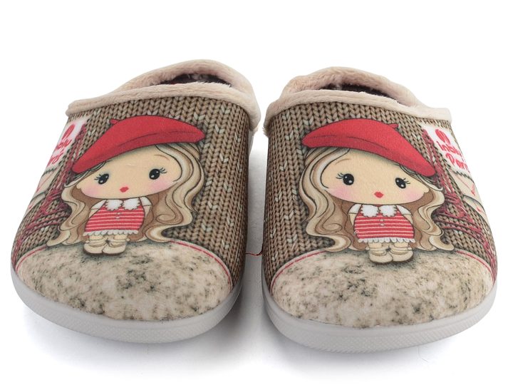 Inblu domácí pantofle s plnou špičkou a obrázkem Naturale EC000092