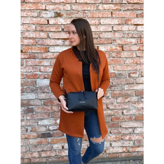 Elega crossbody malá čierna/strieborné kovanie 69287