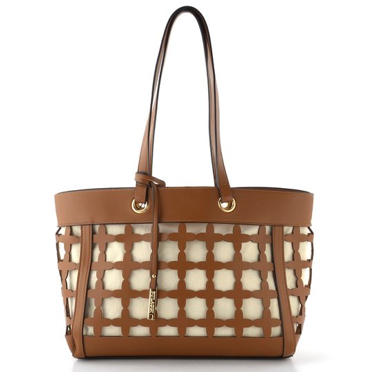 Bulaggi shopper kabelka prořezávaná hnědá/béžová BU31-26398