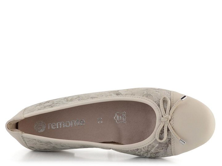 Remonte baleríny s potlačou béžové D0K04-60